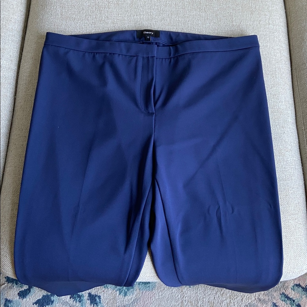 Theory Deep Blue Classic Skinny Pant Sz 12